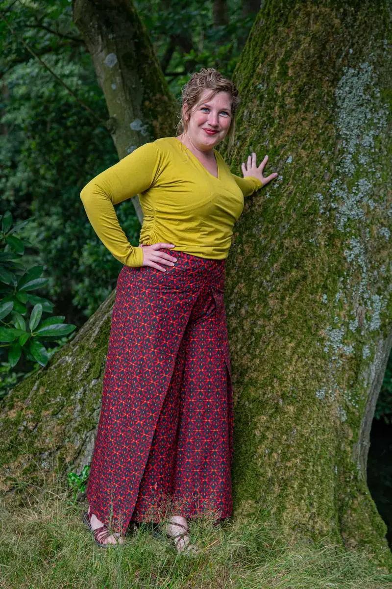 Boho Malana broek - boho broek gemaakt door Tantilly-red surprise- cotton