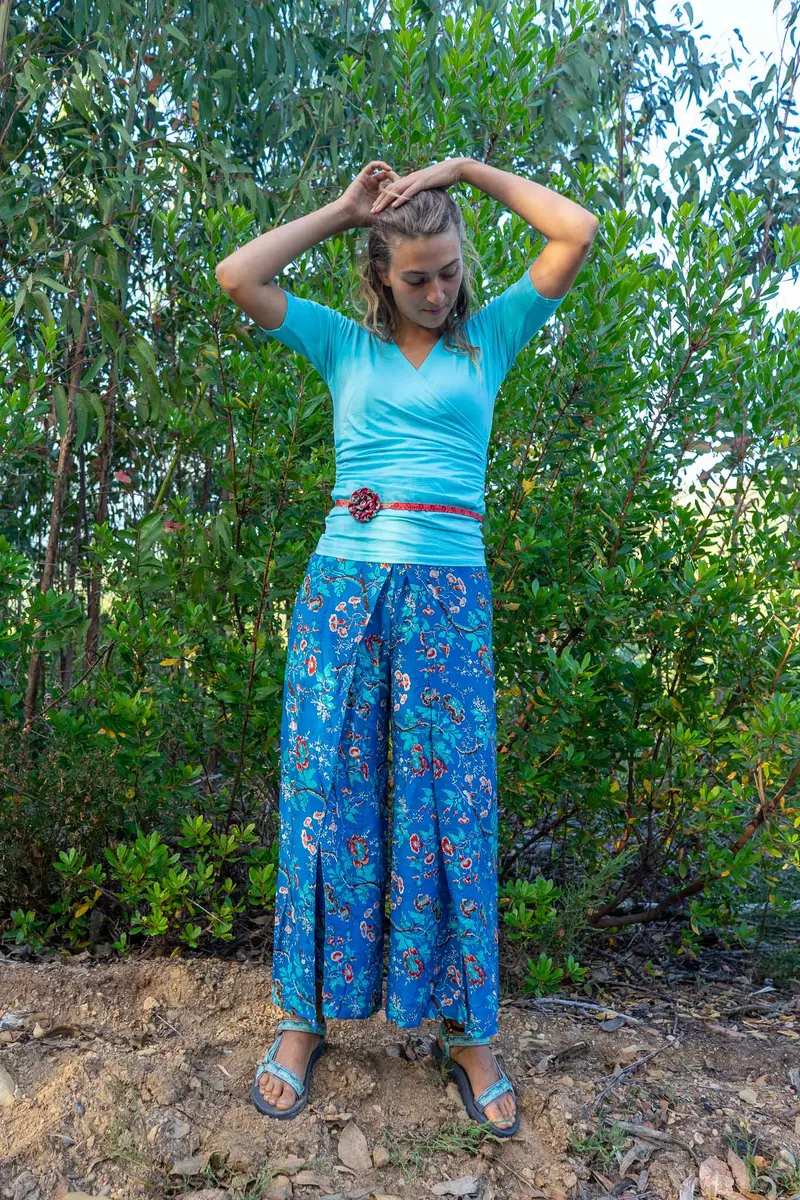 Boho Malana broek - boho broek gemaakt door Tantilly-  romantic flower