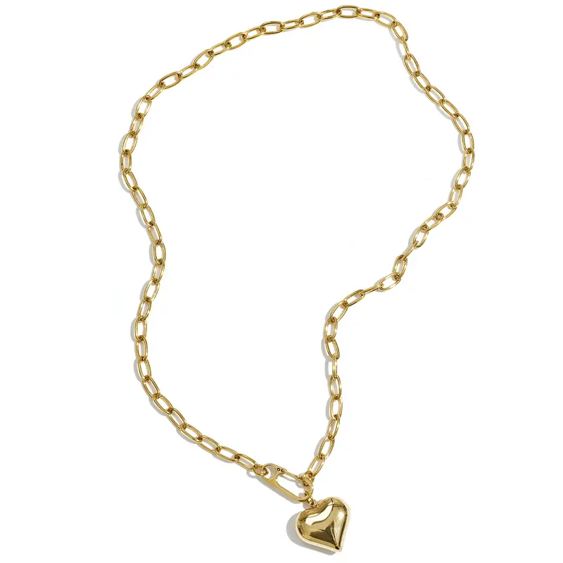 Bold Heart Link Ketting Goudkleurig