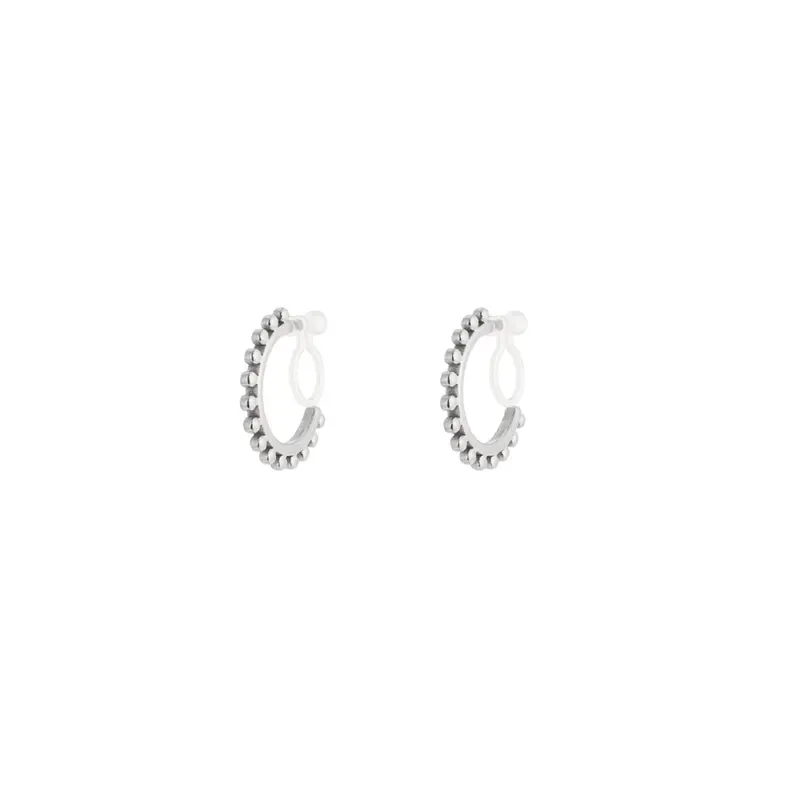 Bold Ring Clip Oorbellen Zilverkleurig
