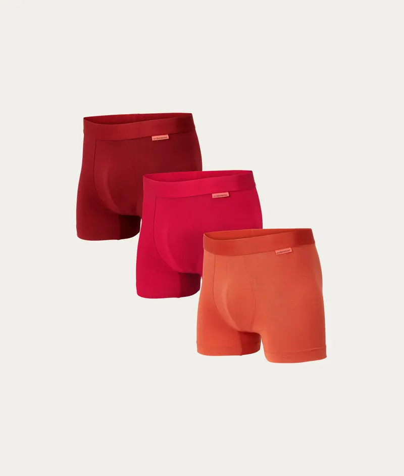 Boxershort Roodtinten (3-pack)