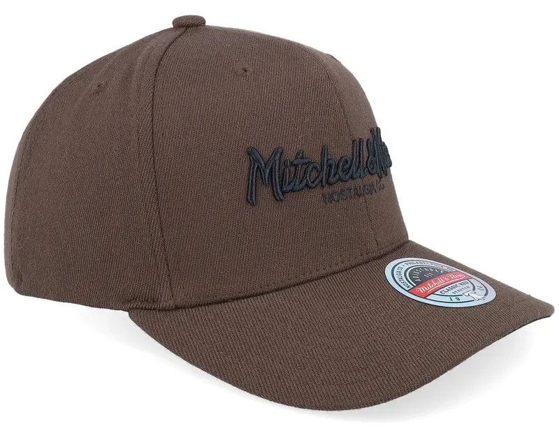 Branded Pinscript Classic Red Snapback Mitchell & Ness Brown/Black