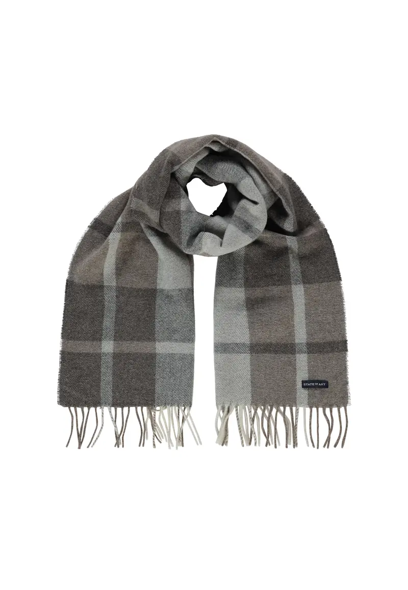 Brown checkered scarf State of Art - 25883/8816
