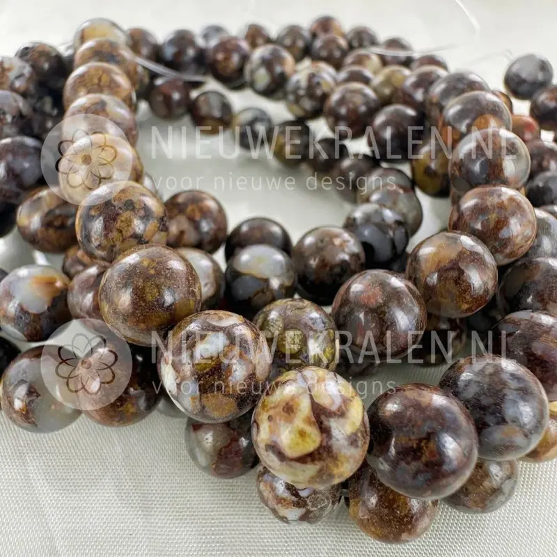 Brown Opal natuursteen kralen rond 8 mm (ca. 46 stuks)