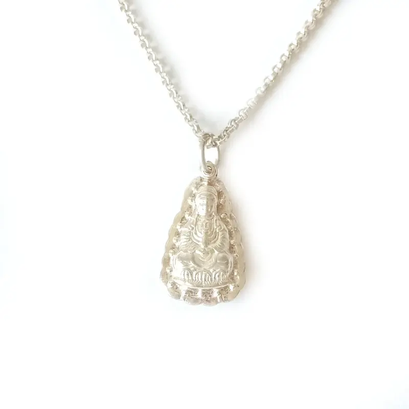 Buddha bedel zilver - Boeddha hanger zilver