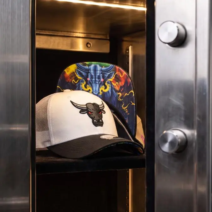 Bull Trucker Cap - White/Black
