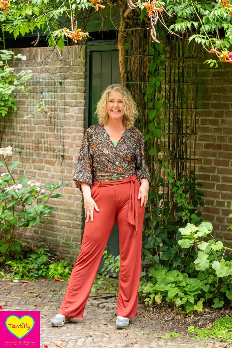 Butterfly wrap cardigan - bruin- zijdemix