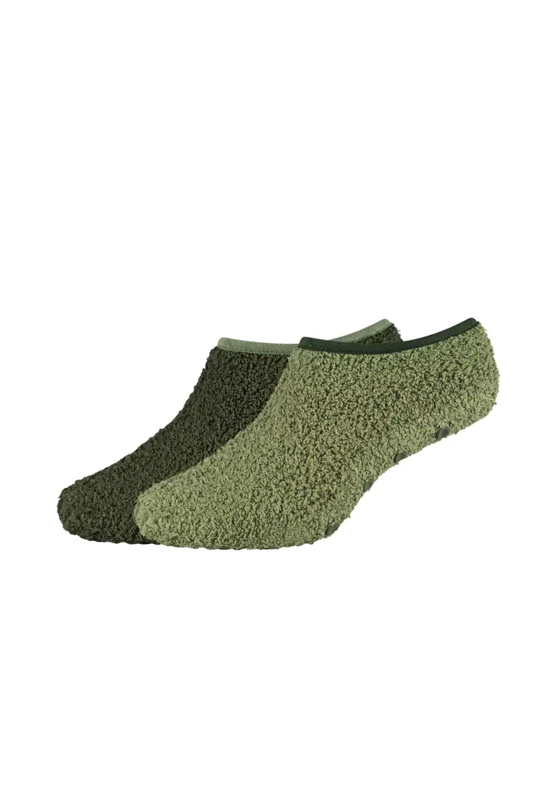 Camano - Dames - Huissokken - Sneaker - Antislip / Sage 2 Pack