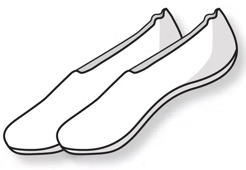 Camano - Footie - Modal High Cut / White - Cuban Sand - Black