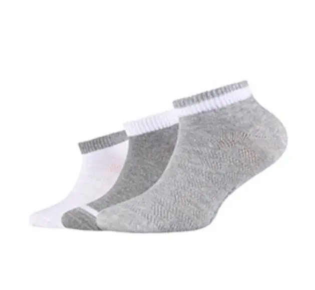 Camano - Kids - Sneakersokken/ Fog Melange - Met Mesh Structuur 3 Pack