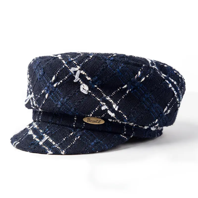 Cap - Ella - Navy / White check