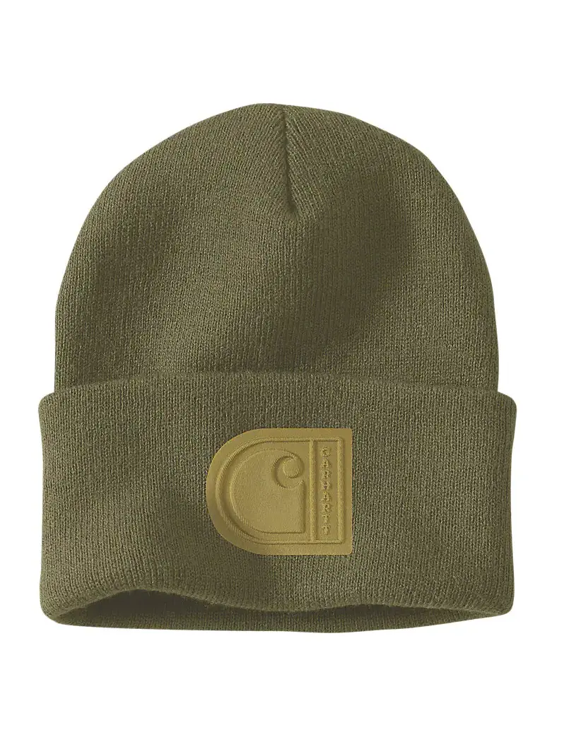 Carhartt Knit Cuffed C Patch Beanie - Green