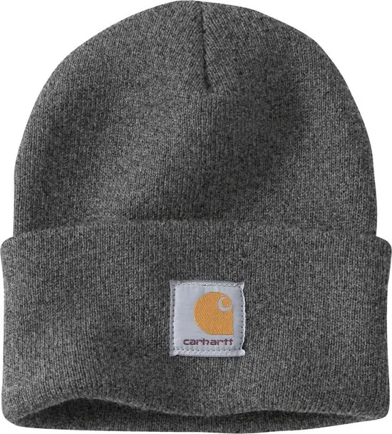 Carhartt Muts Acrylic Watch Hat Coal Heather grijs - Beanie