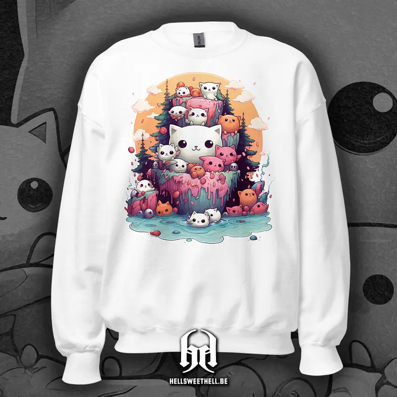 Chats Kawaii - Sweat unisexe