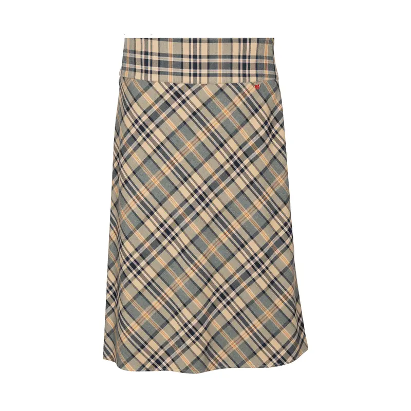 Checked A-line skirt