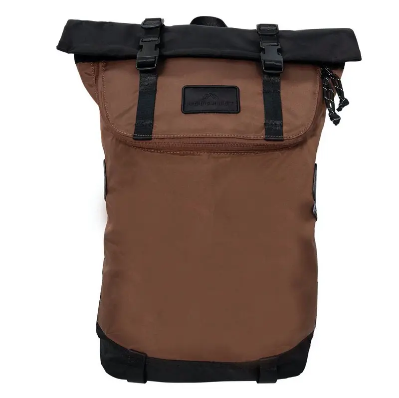 Christopher Go Wild Series Rolltop Backpack Black brown