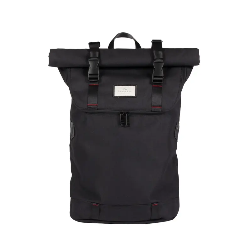 Christopher Nylon Accents Backpack black x red