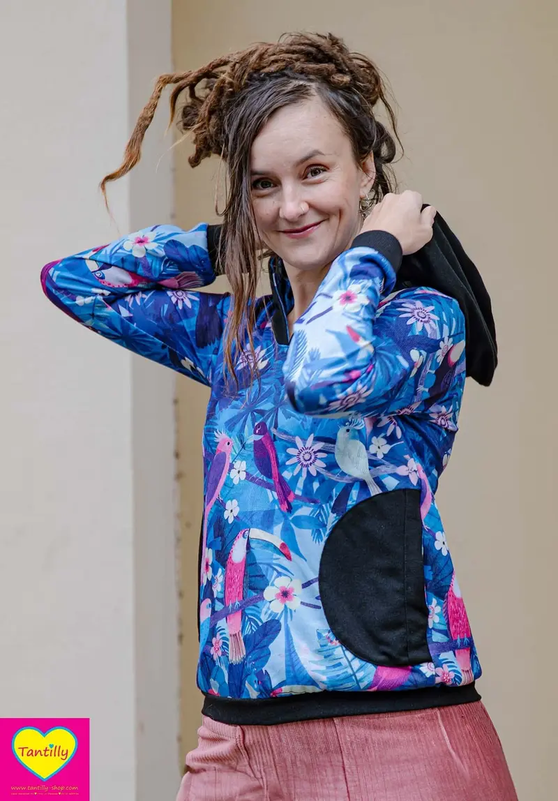 Cissy happy hoody - azulia birds