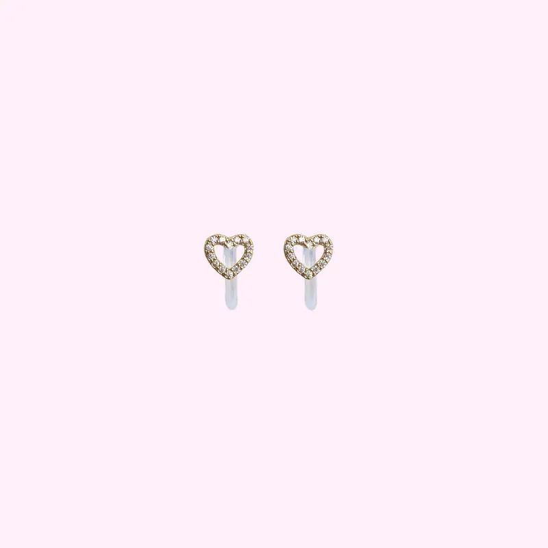 Clip oorbellen Little Shiny Heart