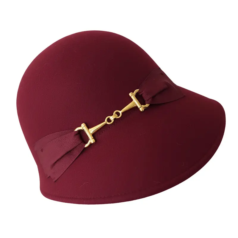 Cloche hat - Kim - Wine Red