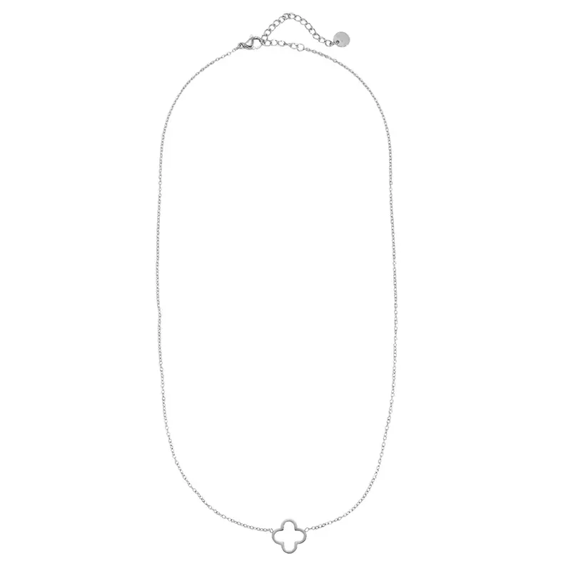 Clover Kiss Ketting Zilverkleurig