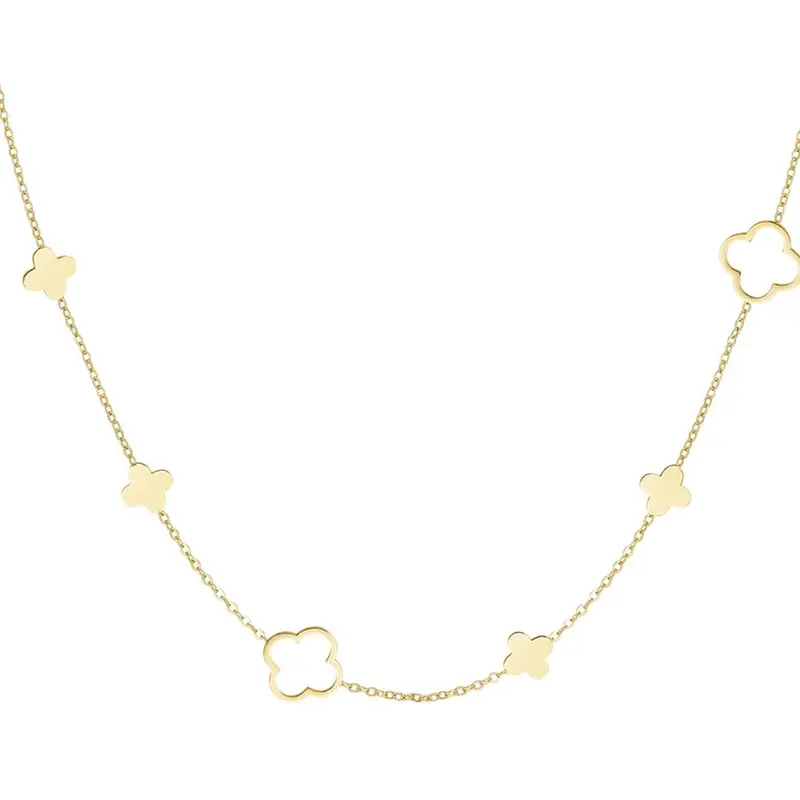 Clovers All Over Ketting Goudkleurig