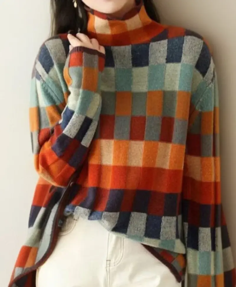 Colourblock coltrui, gebreid