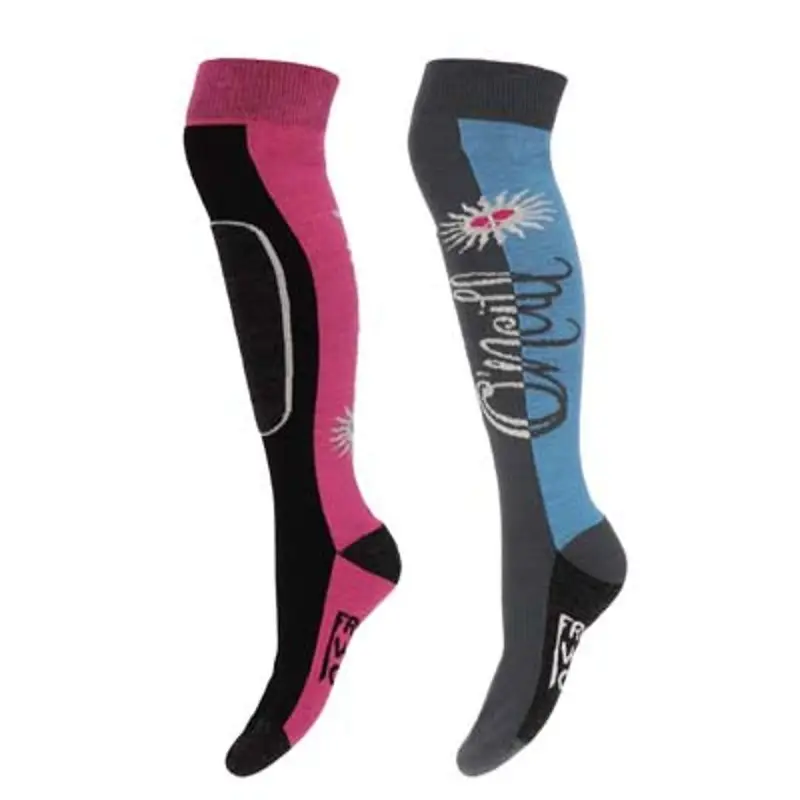 Colourblock Merino Skisokken 2-pack