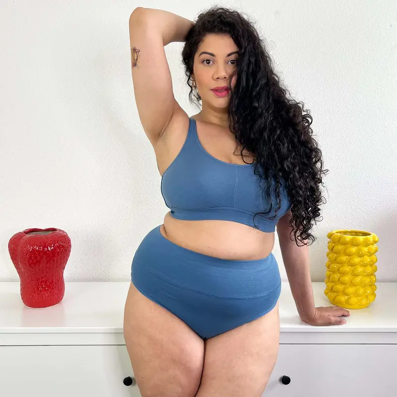 Comfort Cotton Bra - Denim