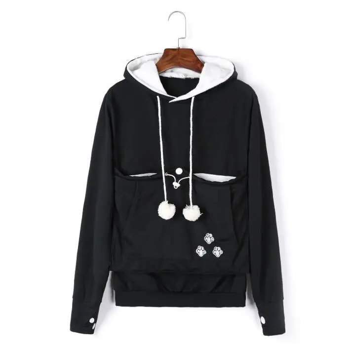 Comfortabele hoodie met kattenbuidel – CozyPurr