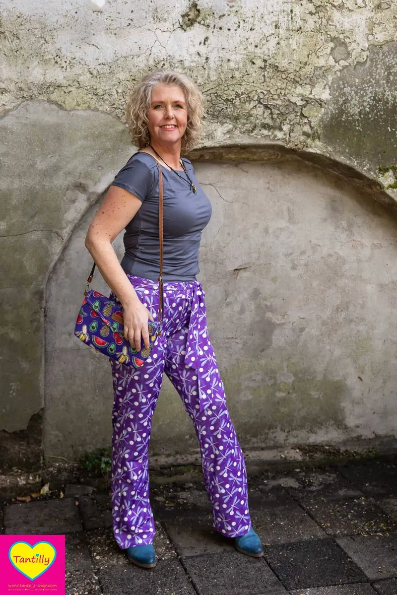 Cowl waterval top - grijs- viscose
