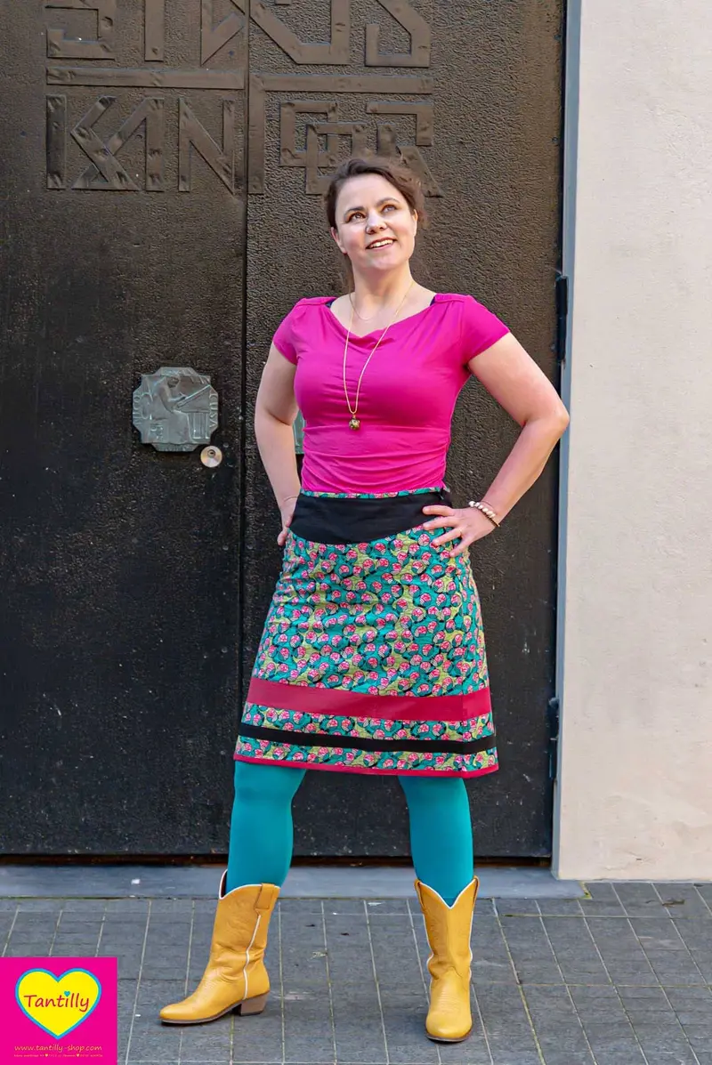Cowl waterval top- roze- viscose