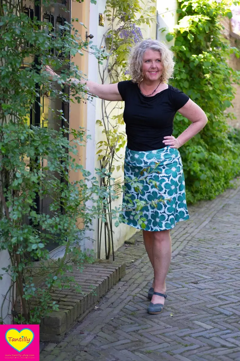 Cowl waterval top- zwart- viscose