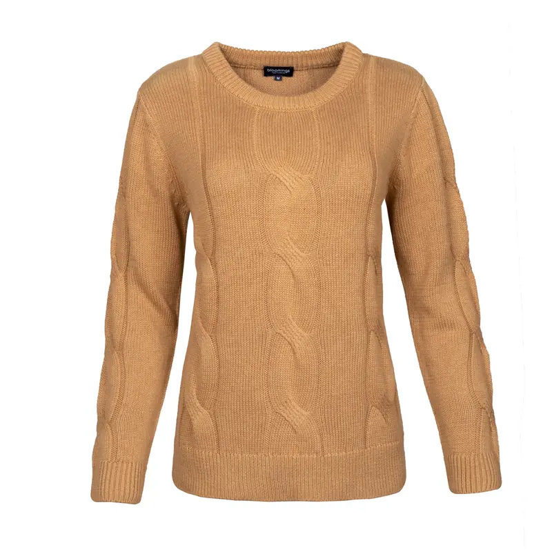 Crew neck pullover cable