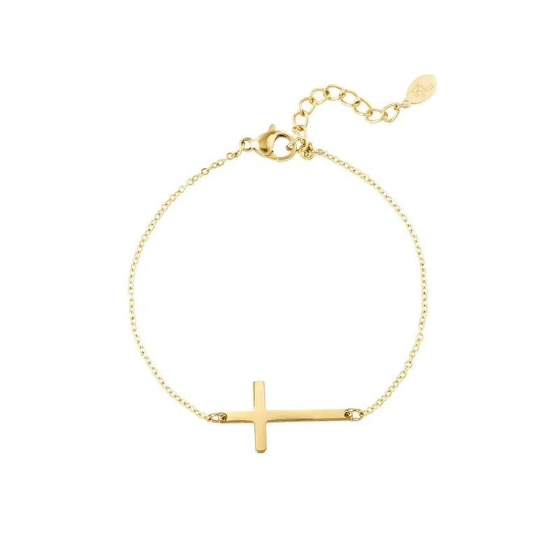 Cross Goudkleurige Armband