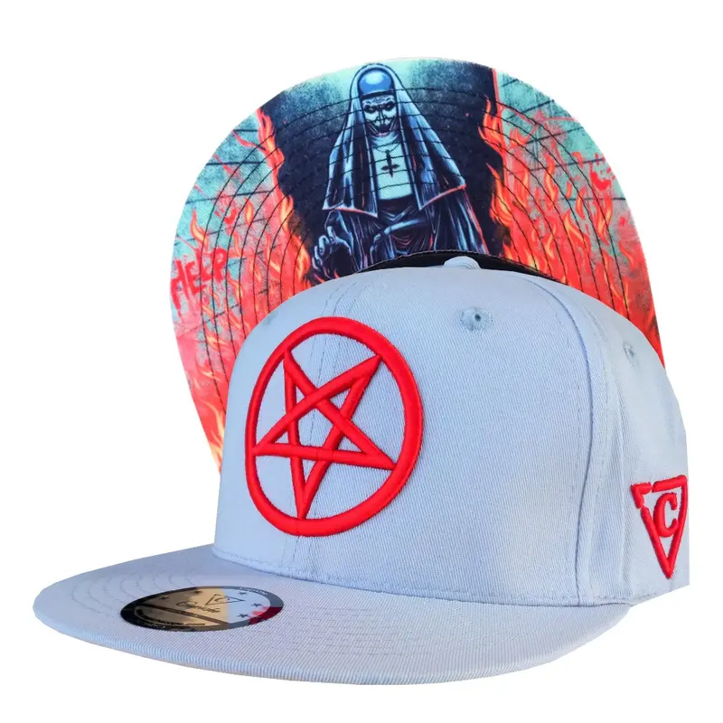 Cursed Nun Snapback - Light Grey