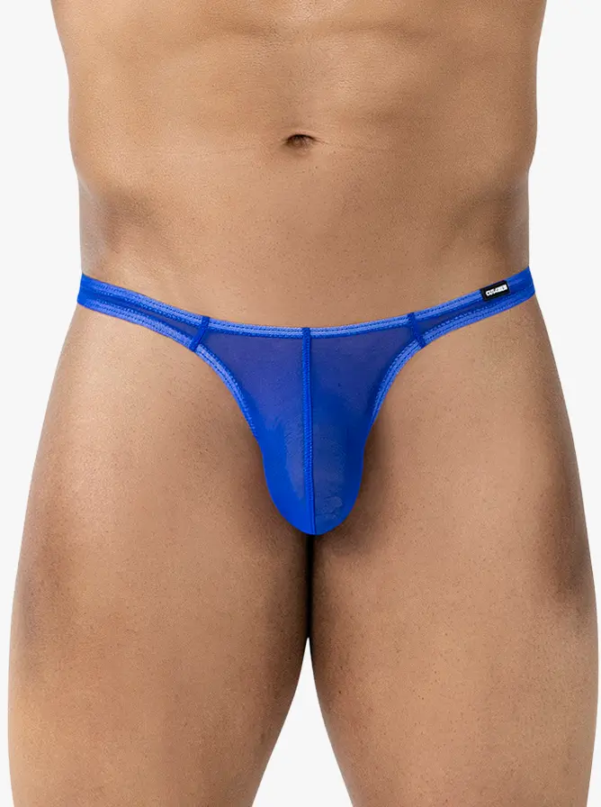 CUT4MEN SP4NDEX BREEZE Brazilian Thong Mesh Electric Blue