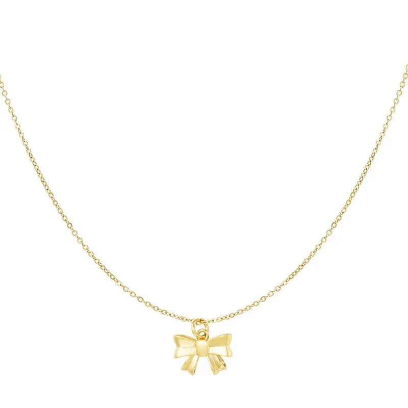 Cute Bow Ketting Goudkleurig