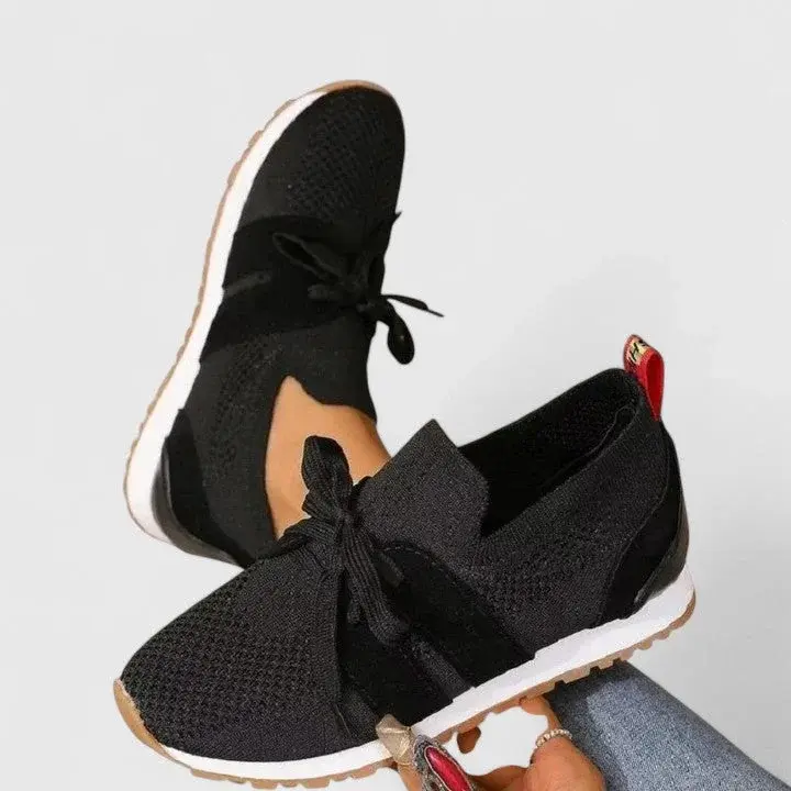 Dames gebreide veter-sneaker