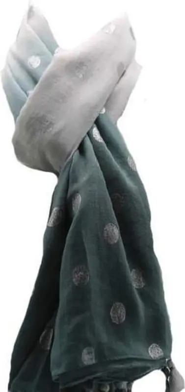 Dames sjaal groen-wit
