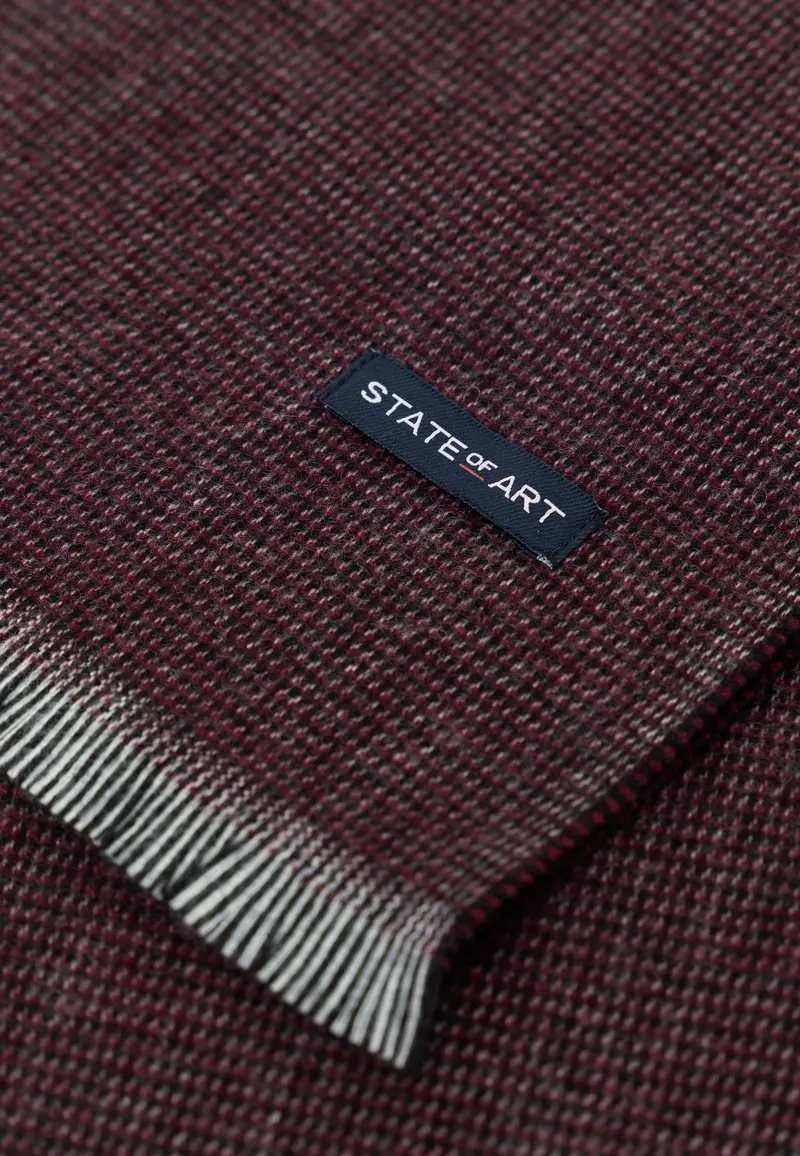 Dark red checkered  scarf State of Art - 26890/4995