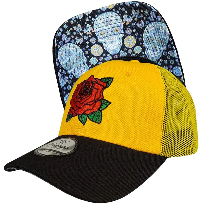 Day Of The Dead 2 Trucker Cap - Yellow