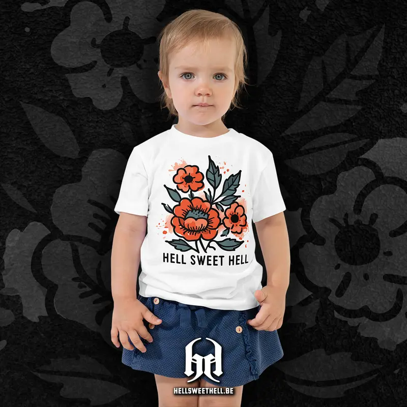 Design Floral Aquarelle Hell Sweet Hell - T-shirt enfants
