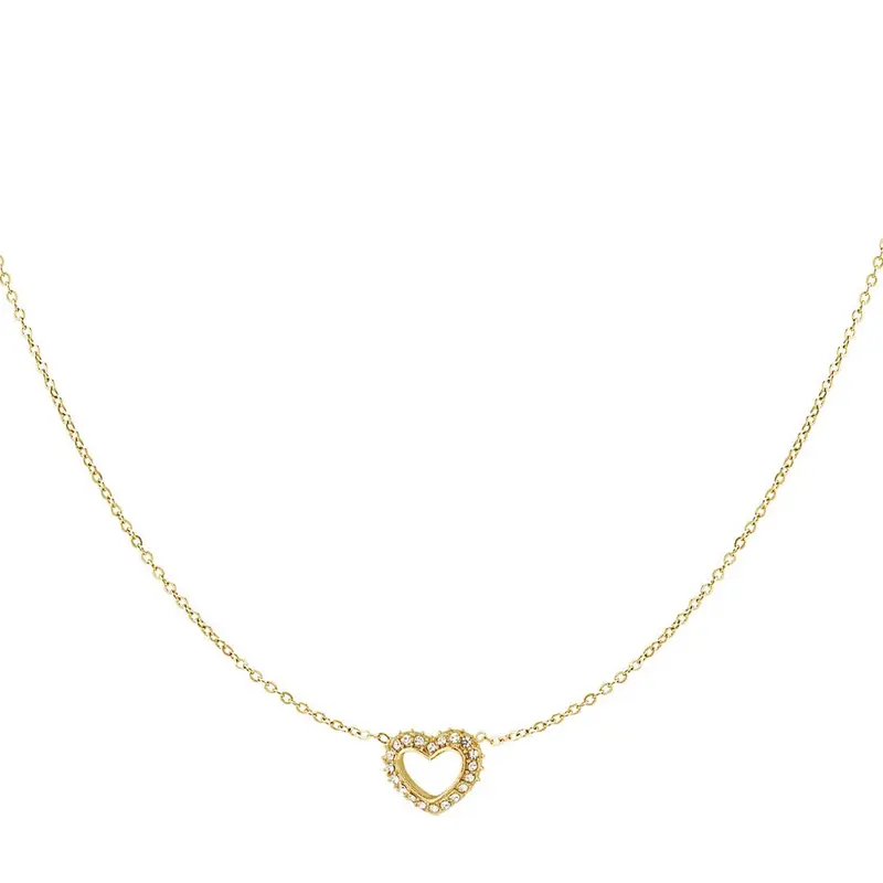 Diamond Heart Ketting Goudkleurig