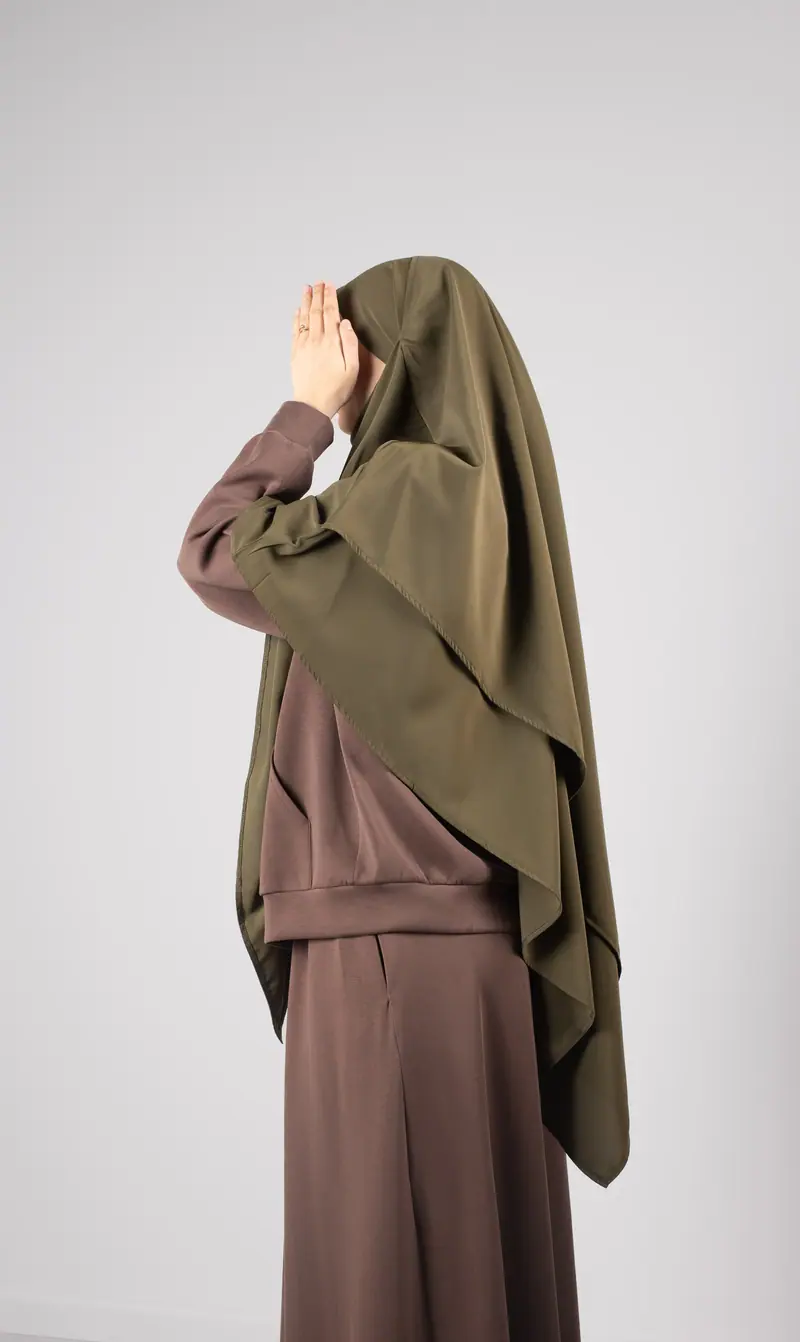 Double Diamond KHIMAR MEDINI Silk - Kaki