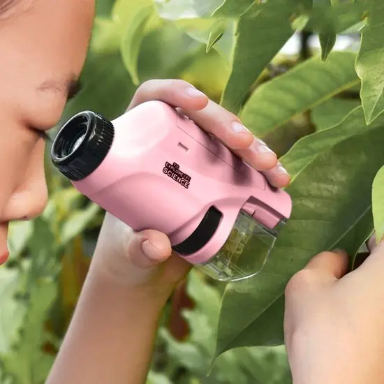 Draagbare Microscoop voor Kinderen 60x-120x met LED-licht - Compact en Kindvriendelijk