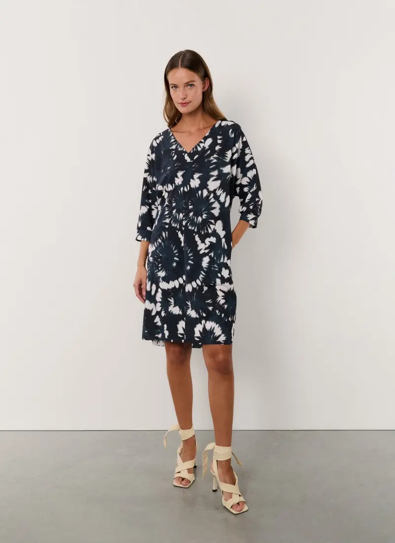 Dress | Light Travel Print | Shige Print | Tie Dye Blue Swirl