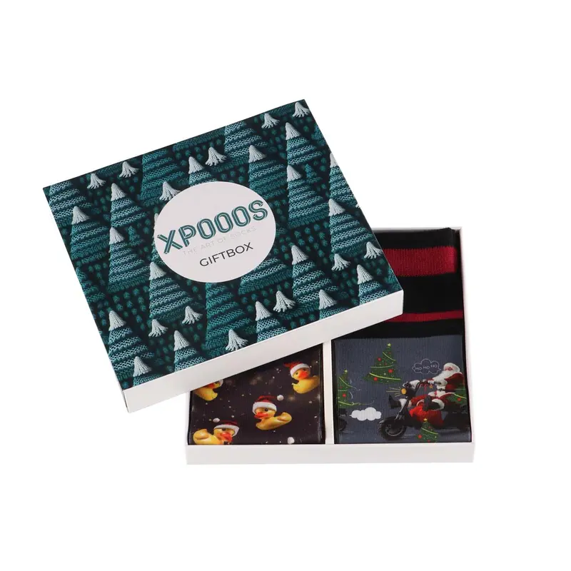 Duckpool & Santa Bikes heren kerstsokken giftbox
