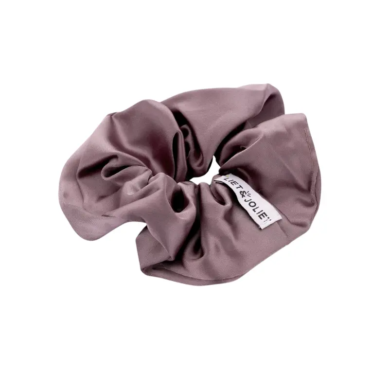 Dusty Rose Satin Look Scrunchie