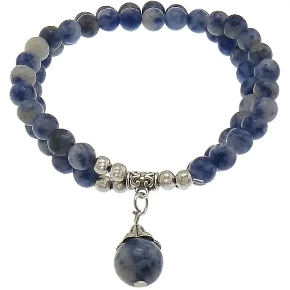 Edelstenen armband Blue Spot Ball
